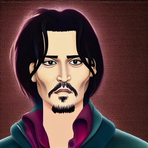 Image similar to johnny depp as an animated character