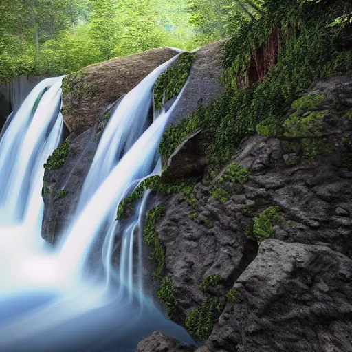 Image similar to spectacular waterfalls, winning award photo. canon rf 8 5 mm, 4 k. very detailed, unreal engine