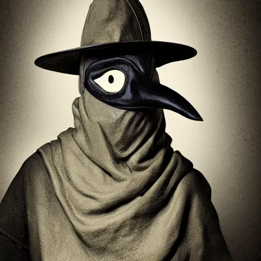 Prompt: plague doctor in his larval form. extremely lush lifelike detail. award - winning digital art by ansel adams, alan lowmax, steichen. surreal scientific photoillustration, artstation, shutterstock polycount contest winner, biomorphic.