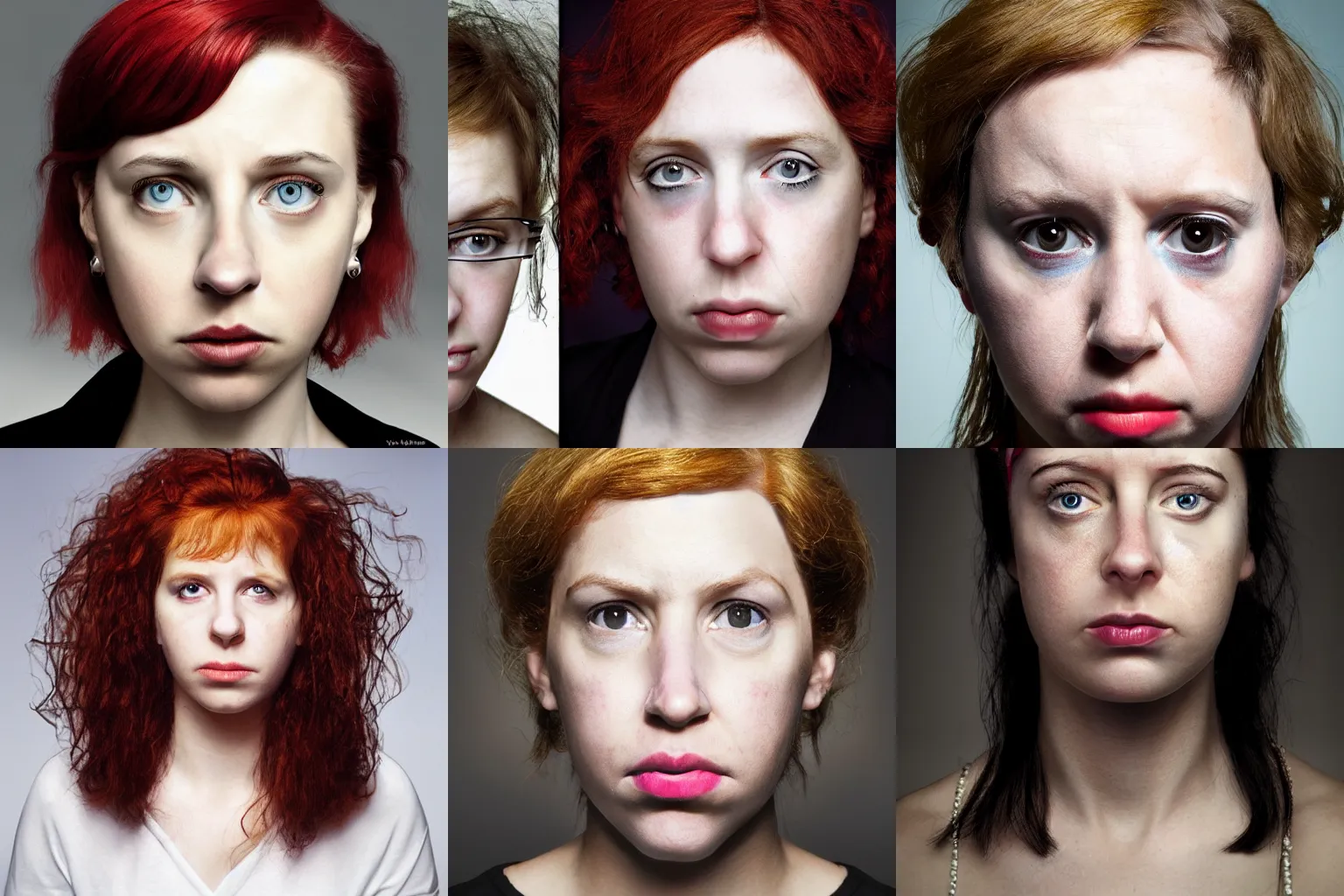 Prompt: the 20-year-old daughter of Saul Goodman and Black Widow, face portrait photo by Martin Schoeller, 8k