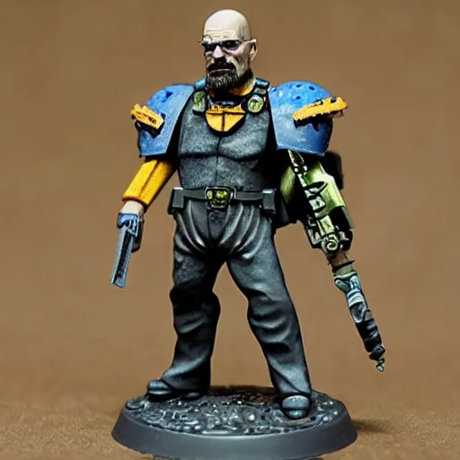 Prompt: Walter White as a Warhammer 40k character, highly detailed, 4k