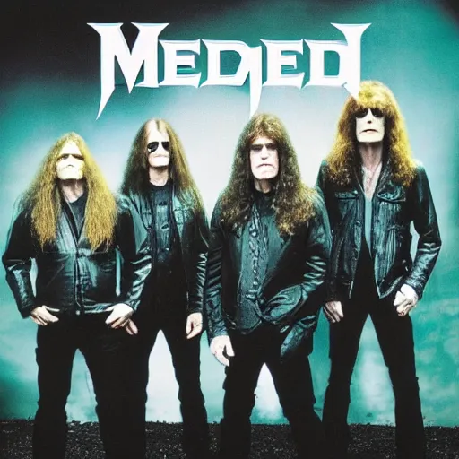 Prompt: megadeth, album cover, band name,