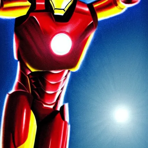 Image similar to iron man shooting beams, art my jock