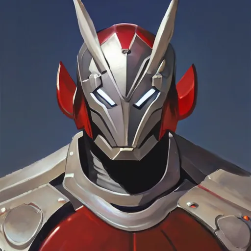 Image similar to greg manchess portrait painting of armored spiderman ultraman cyborg hybrid as overwatch character, medium shot, asymmetrical, profile picture, organic painting, sunny day, matte painting, bold shapes, hard edges, street art, trending on artstation, by huang guangjian and gil elvgren and sachin teng