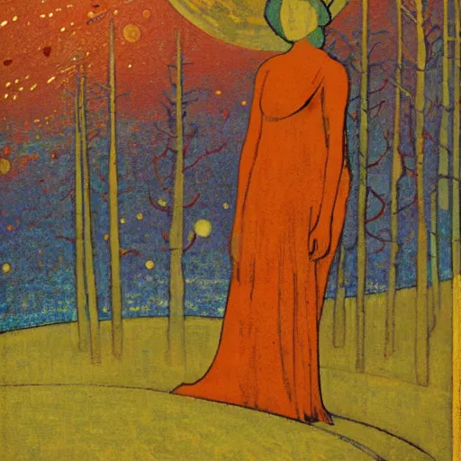 Prompt: Liminal space in outer space by Maurice Denis