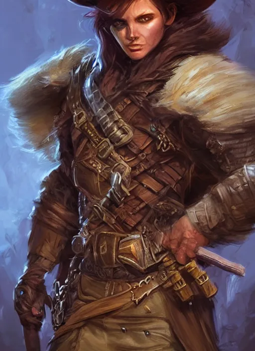 Image similar to bandit, ultra detailed fantasy, dndbeyond, bright, colourful, realistic, dnd character portrait, full body, pathfinder, pinterest, art by ralph horsley, dnd, rpg, lotr game design fanart by concept art, behance hd, artstation, deviantart, hdr render in unreal engine 5