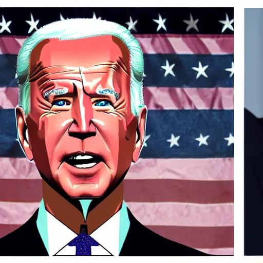 Prompt: an isometric view of joe biden