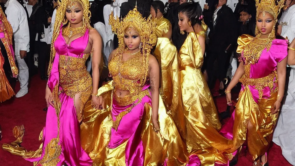 Image similar to nicki minaj dressed as a hindu goddess, stunning