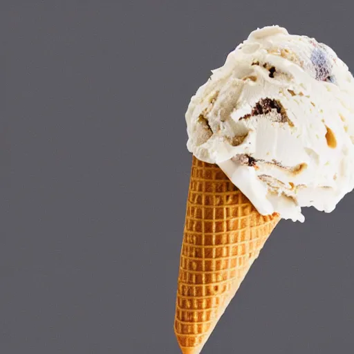 Prompt: poorly rendered ice cream cone