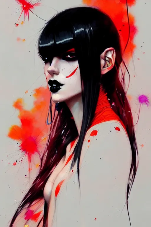 Image similar to a ultradetailed beautiful painting of a stylish goth girl, by conrad roset and greg rutkowski, trending on artstation