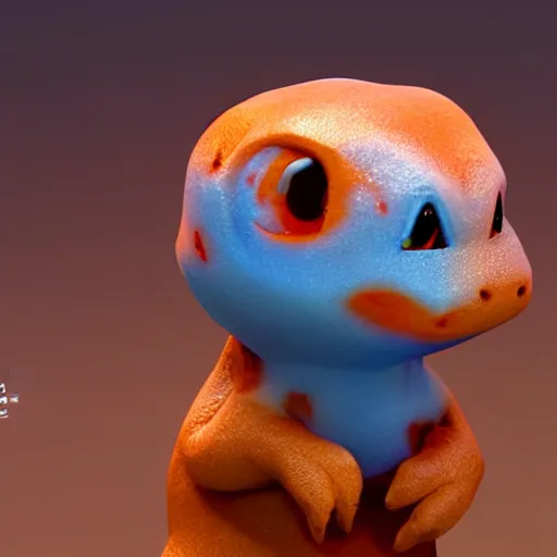 Image similar to ice sculpture of charmander, no coloring, concept art, octane render, unreal engine 5, highly detailed, high quality, 8 k, soft lighting, realistic face, path traced