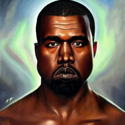 Prompt: ultra realistic portrait painting of kanye west as a sith lord, art by frank frazetta, 4 k, ultra realistic, highly detailed, epic lighting