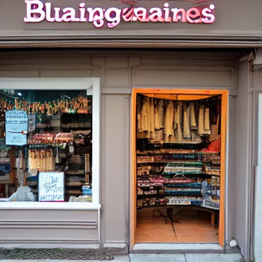 Image similar to a store front that says blessing