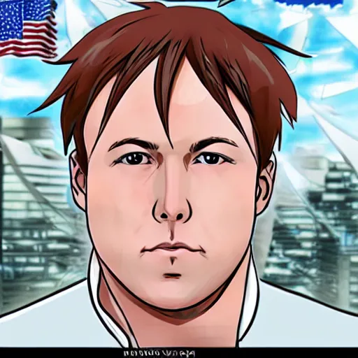 Image similar to anime alex jones,