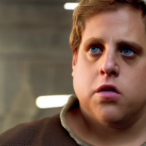 Image similar to jonah hill as luke skywalker in star wars episode 6, 8k resolution, full HD, cinematic lighting, award winning, anatomically correct