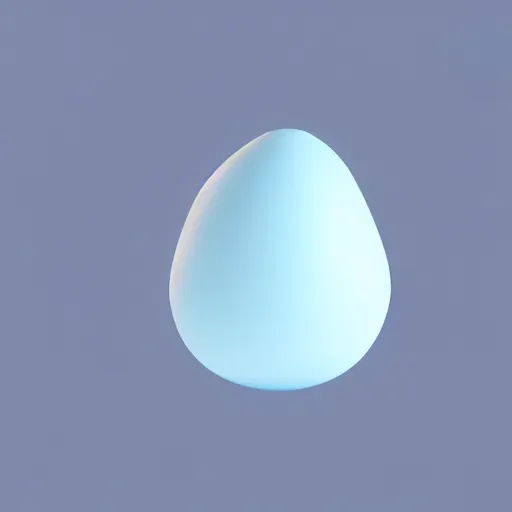 Image similar to 3 d render of a light blue and pink blob on a white background, blender, pastel colors, minimalistic