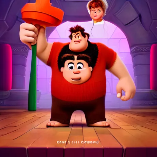 Prompt: wreck it ralph character illustration