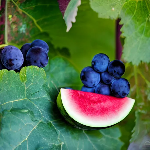 Prompt: a mashup between grapes and watermelon, photography, award winning, 8 k