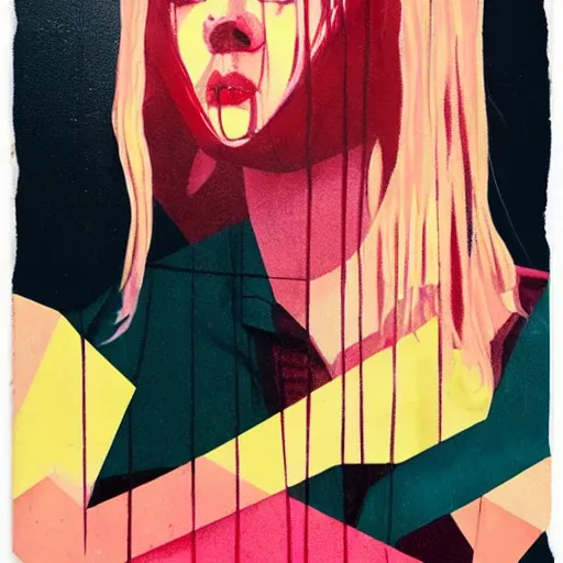 Image similar to Elle Fanning surrounded by fire picture by Sachin Teng, asymmetrical, dark vibes, Realistic Painting , Organic painting, Matte Painting, geometric shapes, hard edges, graffiti, street art:2 by Sachin Teng:4