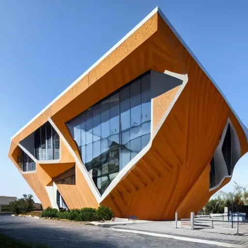 Prompt: a building designed by shape grammar,