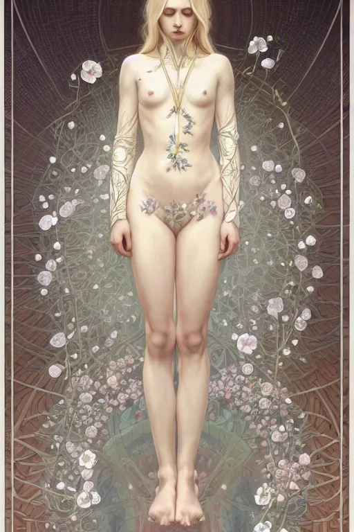 Prompt: symmetry!! full body portrait!!!! of a beautiful!!!! delicate elegant nordic shield maiden, pretty face!!!!, flower petals, intricate, elegant, highly detailed, digital painting, artstation, concept art, smooth, sharp focus, illustration, art by artgerm and greg rutkowski and alphonse mucha, 8 k