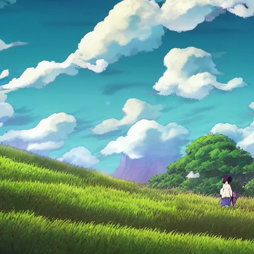 Image similar to landscape of the eternal rest, in the style of studio ghibli, award - winning, 4 k