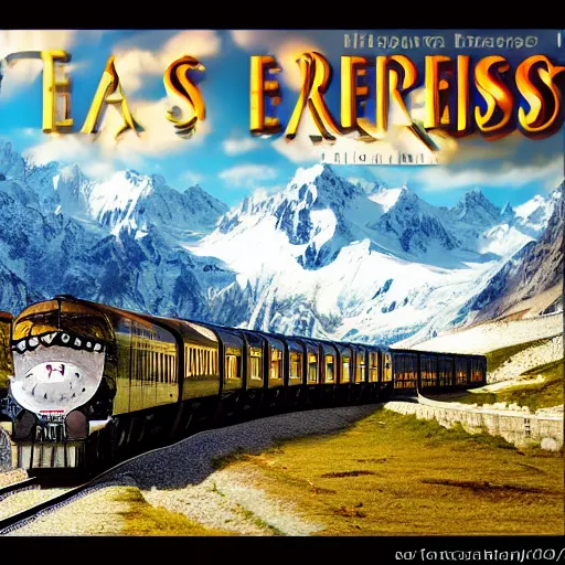 Image similar to Stunning image of The Orient Express navigating The Alps by various artists