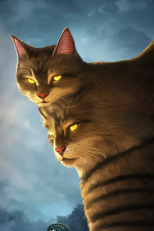 Image similar to a movie poster for warrior cats by wayne mclouglin, depth of field, sun flare, hyper realistic, very detailed, backlighting, trending on artstation