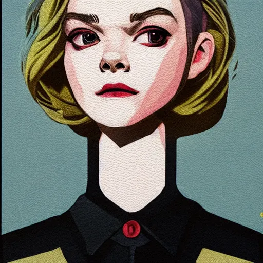 Image similar to Elle Fanning in Fallout 3 picture by Sachin Teng, asymmetrical, dark vibes, Realistic Painting , Organic painting, Matte Painting, geometric shapes, hard edges, graffiti, street art:2 by Sachin Teng:4