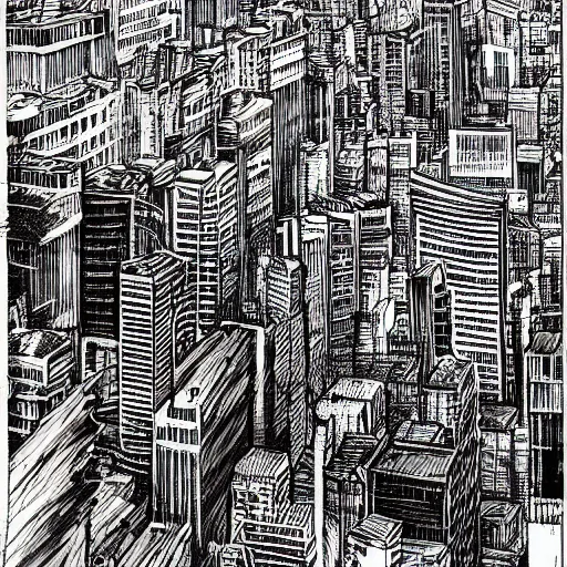 a city by q hayashida, highly detailed, cityscape, | Stable Diffusion