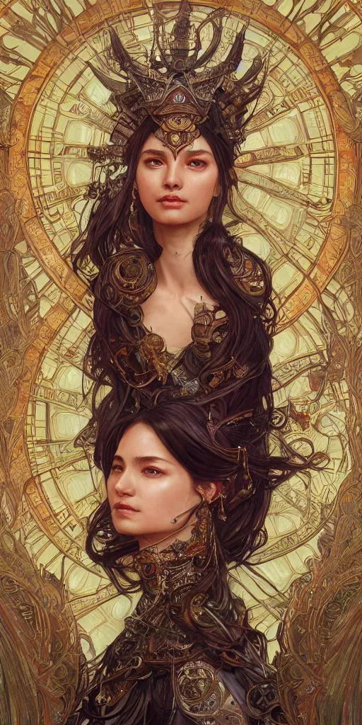 Prompt: HDR portrait photography of The Benevolent Cyborg Queen, ethnic, fantasy, intricate, elegant, highly detailed, digital painting, artstation, HDR photo, smooth, sharp focus, illustration, art by artgerm and greg rutkowski and alphonse mucha