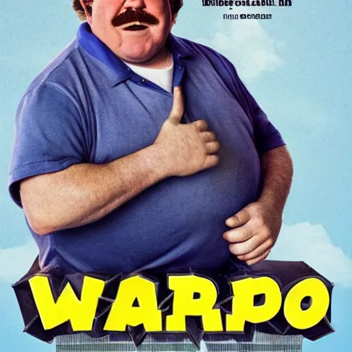 Image similar to live-action-Wario-hollywood movie casting, played by George Wendt, posing for poster photography