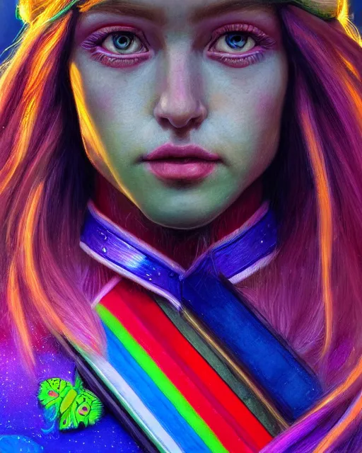 Image similar to rainbow brite portrait | highly detailed | very intricate | symmetrical | whimsical and magical | soft cinematic lighting | award - winning | closeup portrait | doll | painted by donato giancola and mandy jurgens and ross tran | pastel color palette | featured on artstation