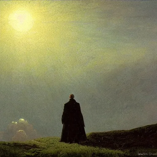 Image similar to the last signal of life, by Caspar David friedrich