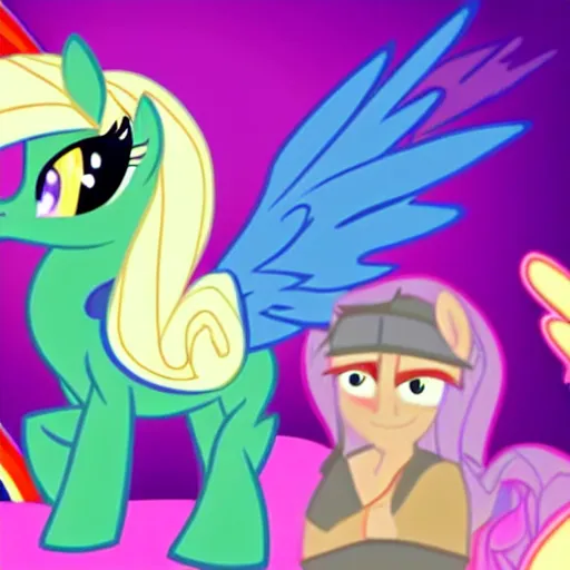 Image similar to bin Ladin watching my little pony