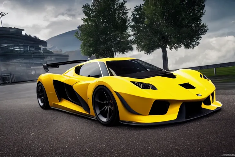 Image similar to photo wallpaper sport car gran turismo 7 forza horizon need for speed fast and furious 5 unreal engine supercar hypercar game concept car octane render, 4 khd 2 0 2 2 3 d cgi rtx style chrome reflexion global illumination ray tracing hdr arstation pixar and disney unreal