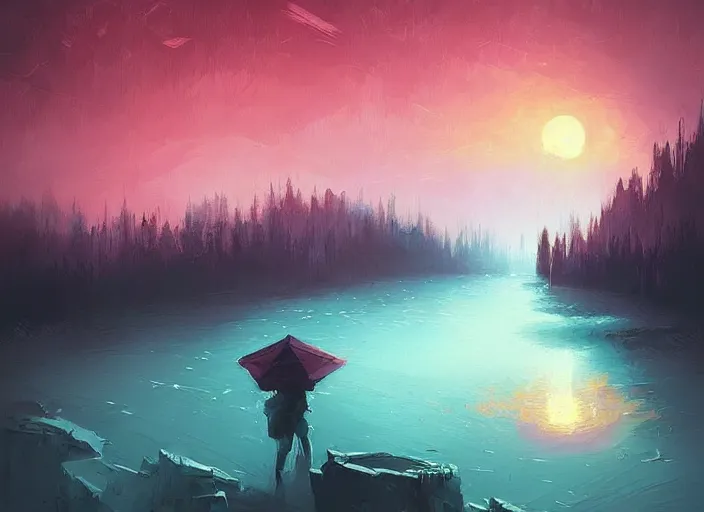 Image similar to fantasy art by Alena Aenami, muted colors