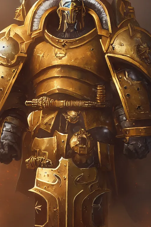 Image similar to armor portrait heros warhammer 4 0 k horus heresy fanart - the primarchs emperor by johannes helgeson animated with vfx concept artist & illustrator global illumination ray tracing hdr fanart arstation zbrush central hardmesh 8 k octane renderer comics stylized