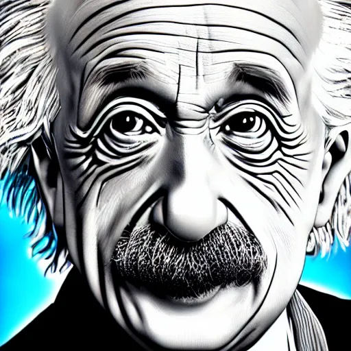 Prompt: albert einstein, realistic artstyle, artstation, macro, highly intricate, vibrant, digital, wide shot, portrait, hd, cinematic, dramatic, ultra realistic, ultra detailed, 8 k, 4 k