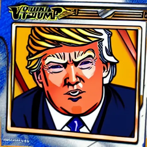 Prompt: donald trump as a yu - gi - oh card character