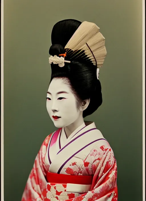 Image similar to Portrait Photograph of a Japanese Geisha Anscochrome 200