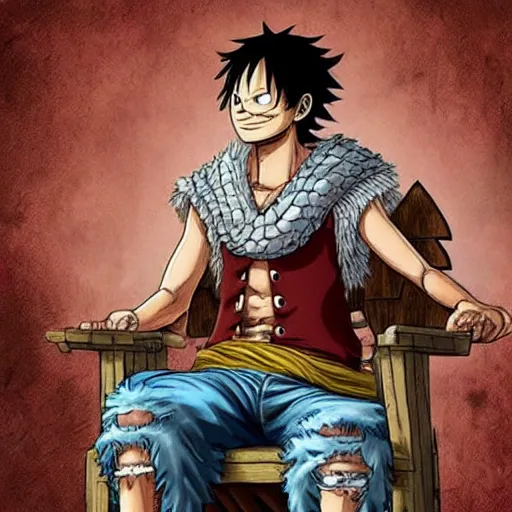 Image similar to luffy in game of thrones