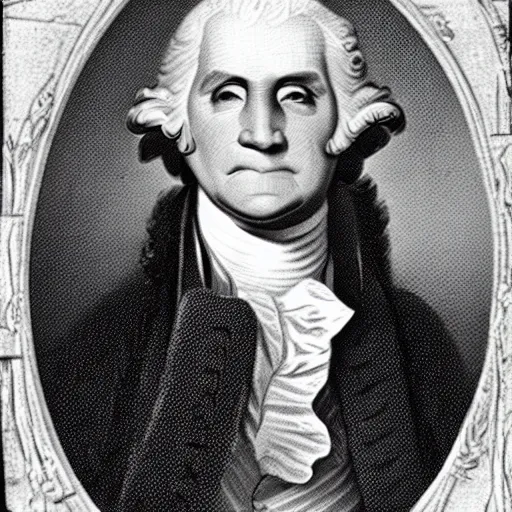 Prompt: george washington doing the troll face