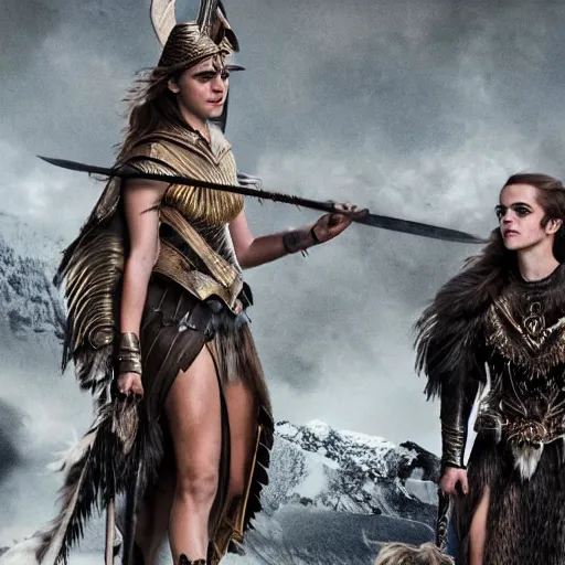 Prompt: photo of emma watson as a valkyrie warrior