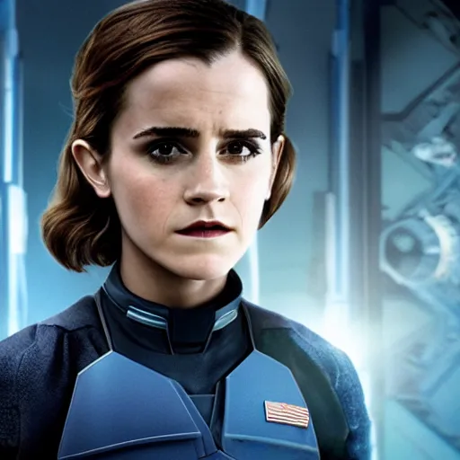 Prompt: Movie still of protomolecule Emma Watson in The Expanse