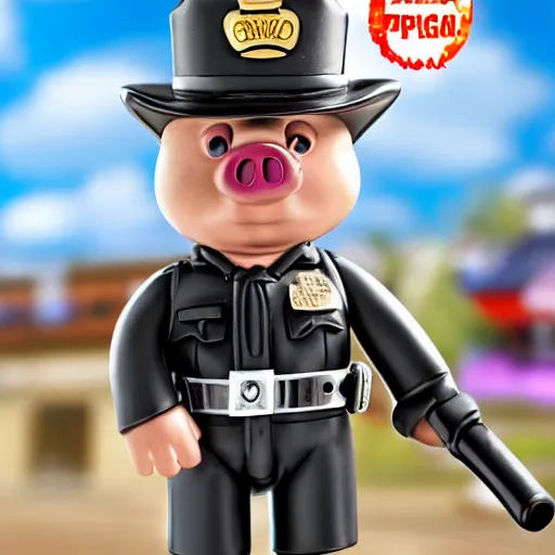 Image similar to pig cop ultra detailed, photo realistic, 8 k, sharp, crispy, rule of thirds.