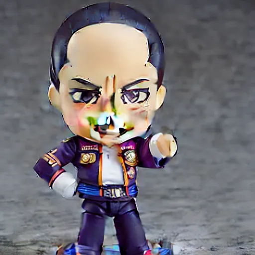 Prompt: a nendoroid of okuyasu nijimura, product shot