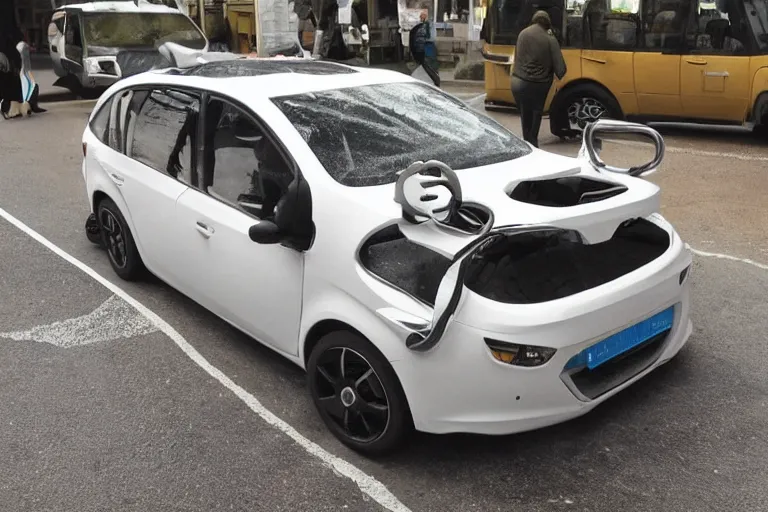 Image similar to a car with legs