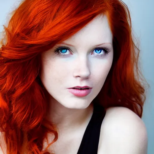 Image similar to a photo of a beautiful redhead woman