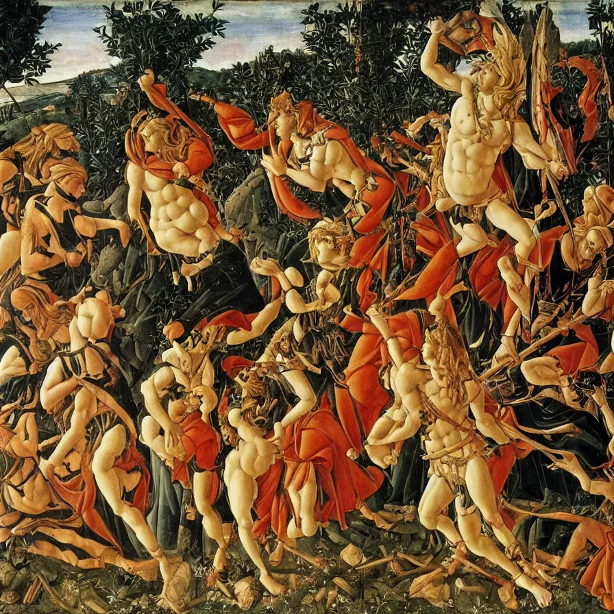 Prompt: The Birth of Asterix the gaul. a painting by by Sandro Botticelli